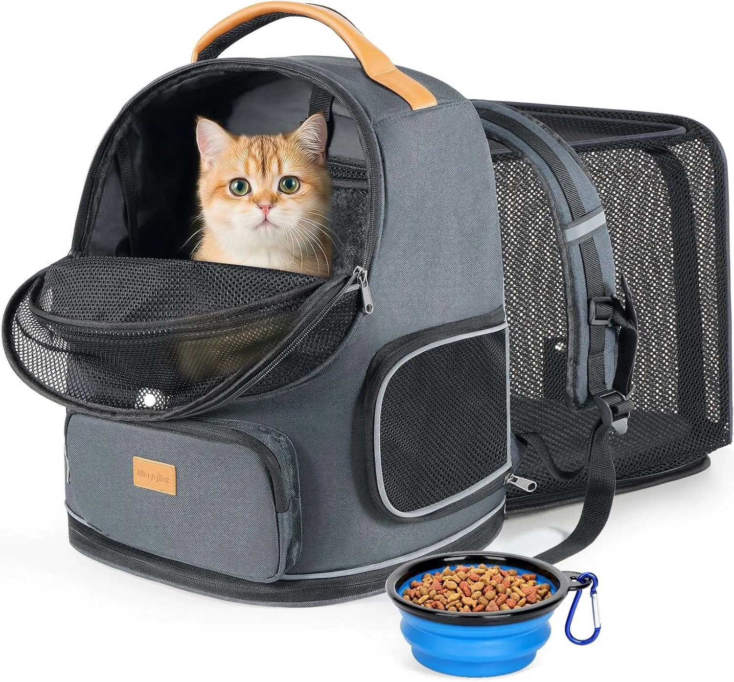 Expandable pet backpack carrier