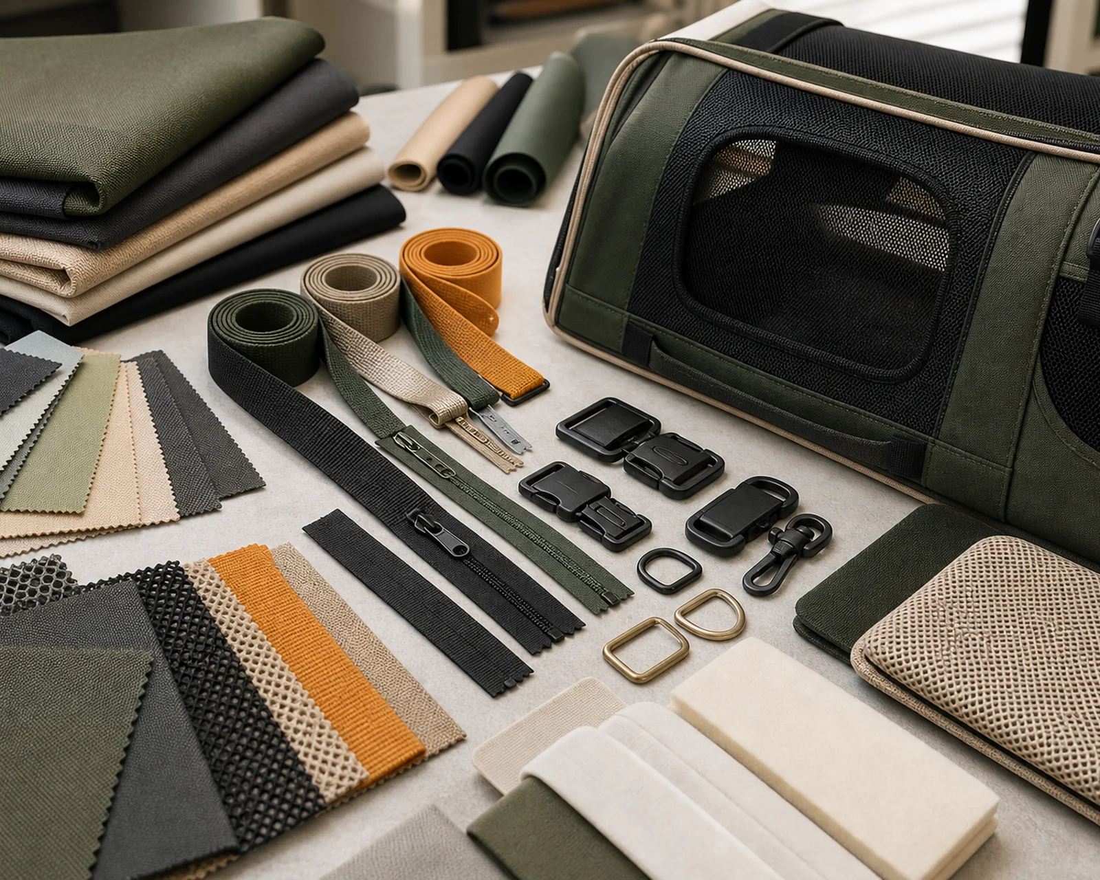 Fabric swatches for OEM material customization