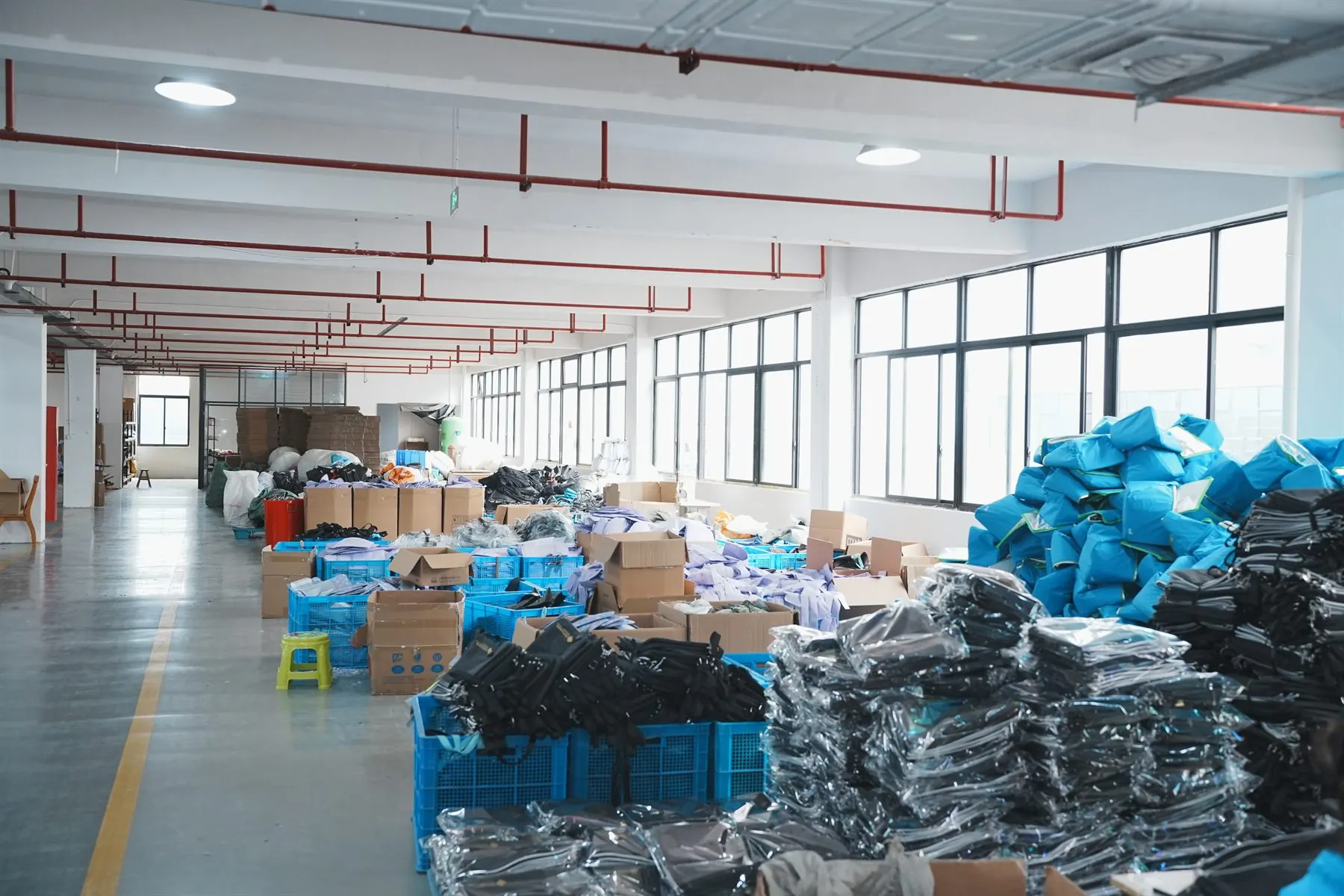 Packing area for finished pet bag orders