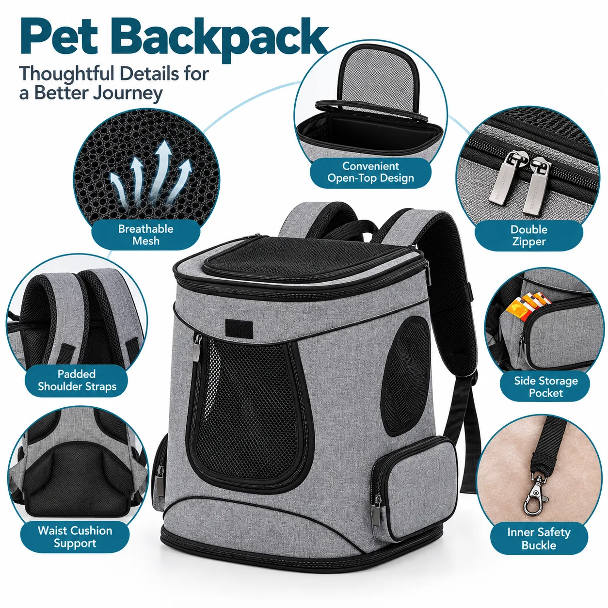 Custom Pet Backpack Supplier thumbnail 5