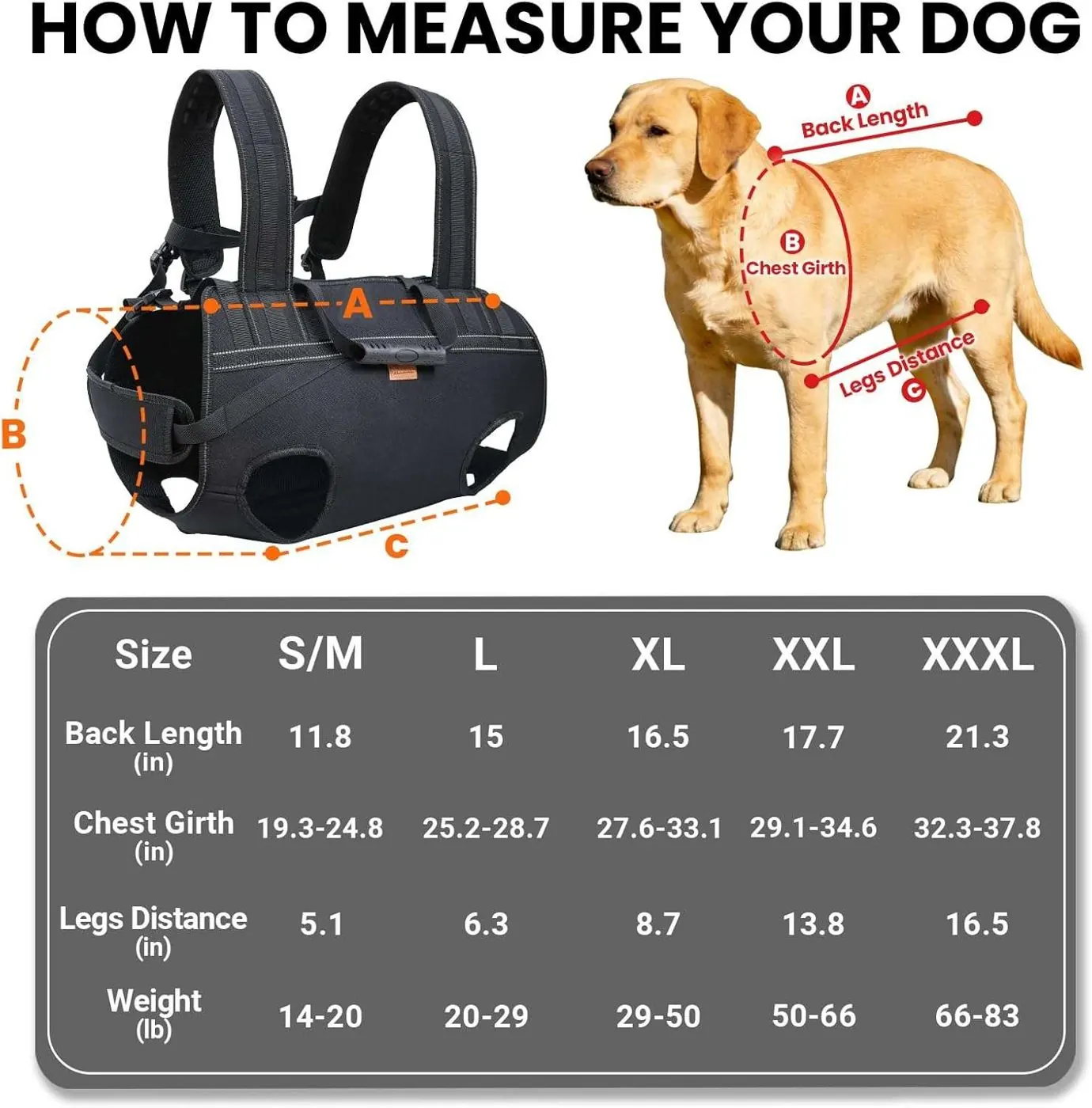 Custom Dog Lift Harness Backpack Manufacturer thumbnail 3