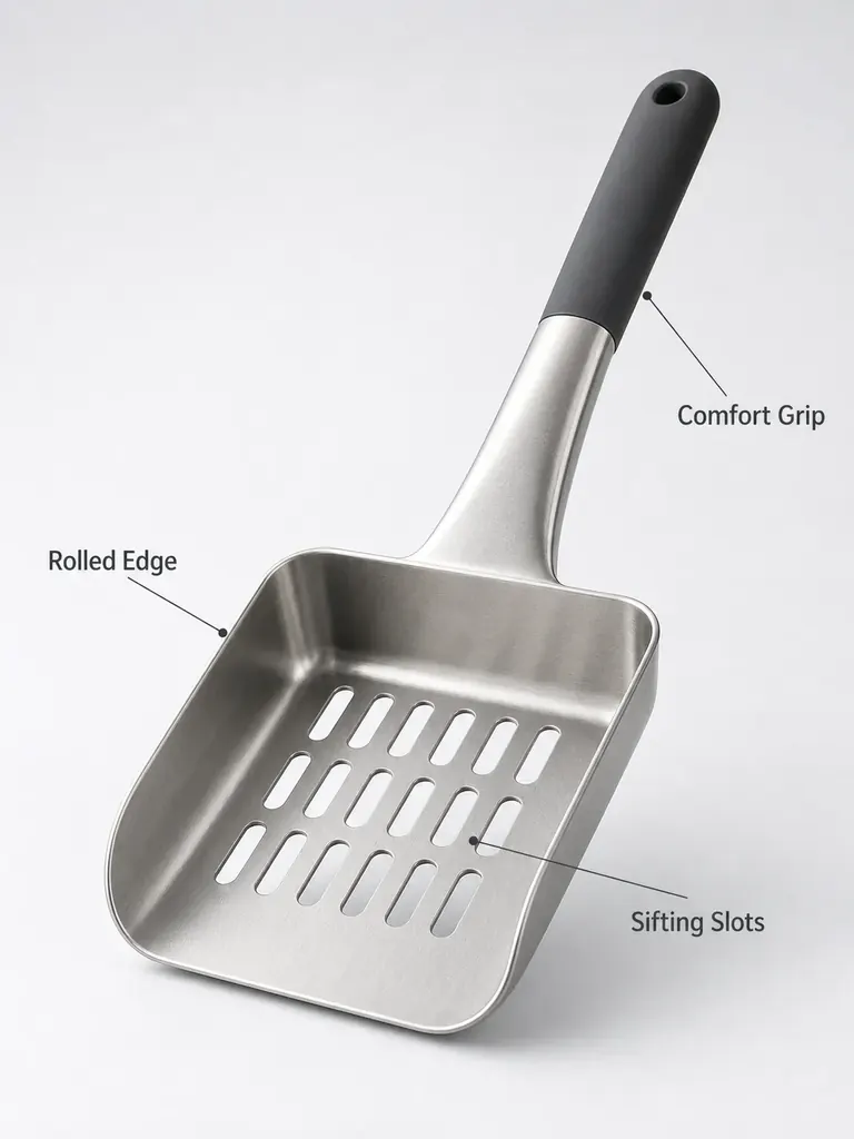 Custom Stainless Cat Litter Scoop