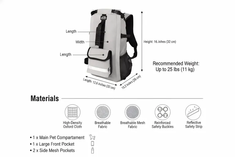 Custom Dog Hiking Backpack Factory