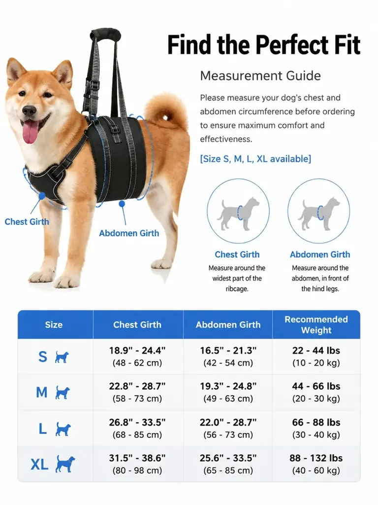 Custom Dog Lift Harness Sling Factory