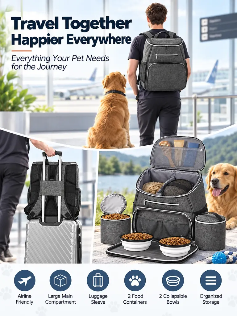 Custom Dog Travel Bag Backpack