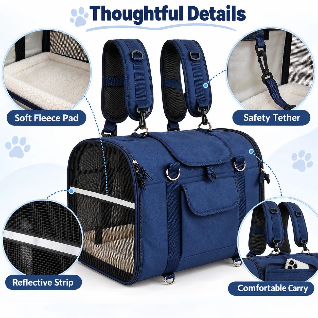 Custom Pet Carrier Backpack Manufacturer thumbnail 4