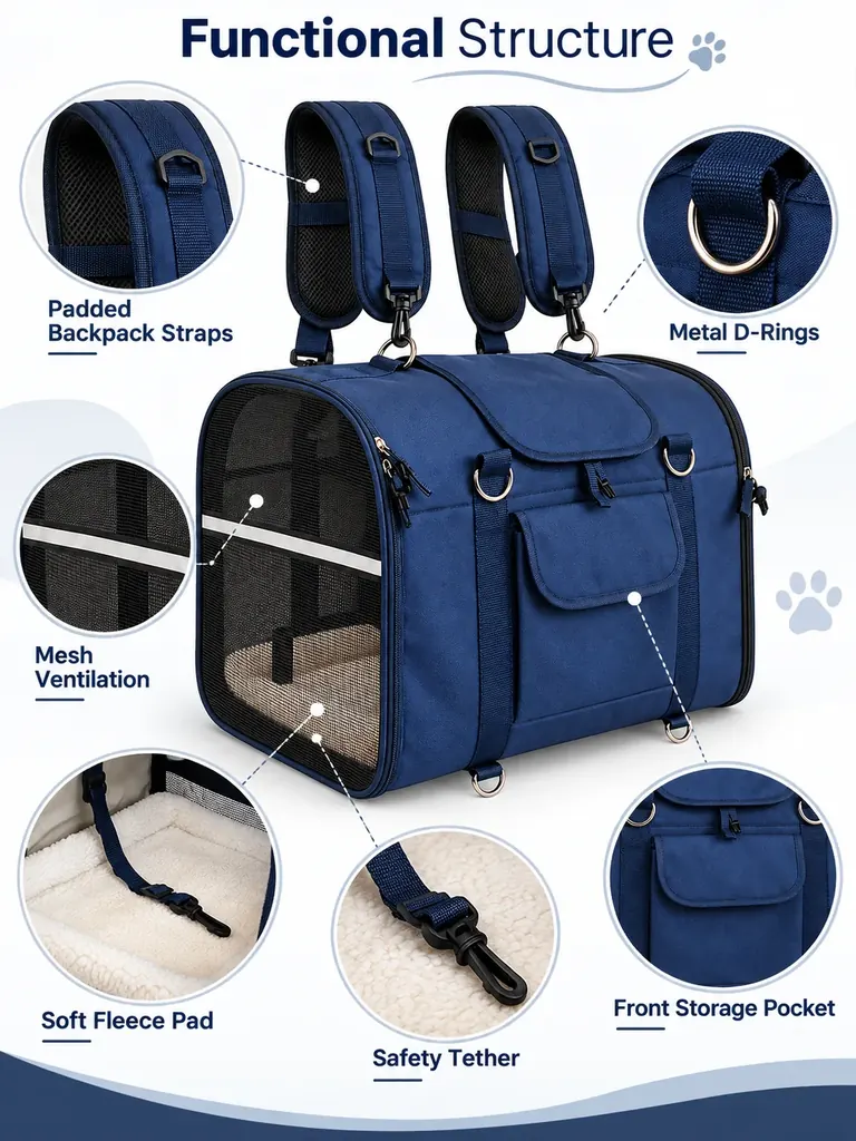 Custom Pet Carrier Backpack Manufacturer