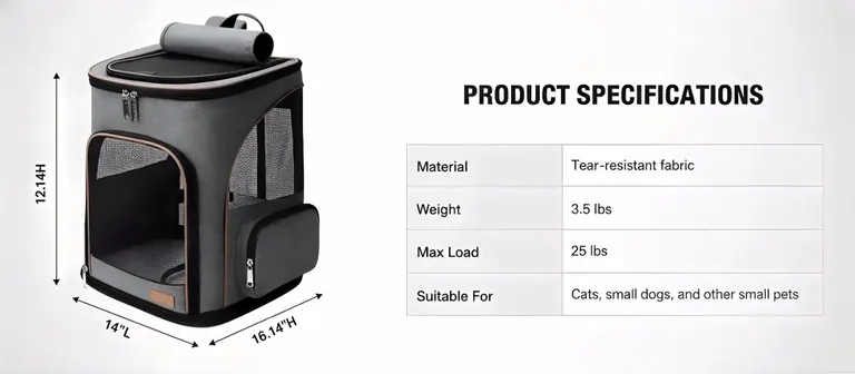 Custom Expandable Cat Backpack Supplier