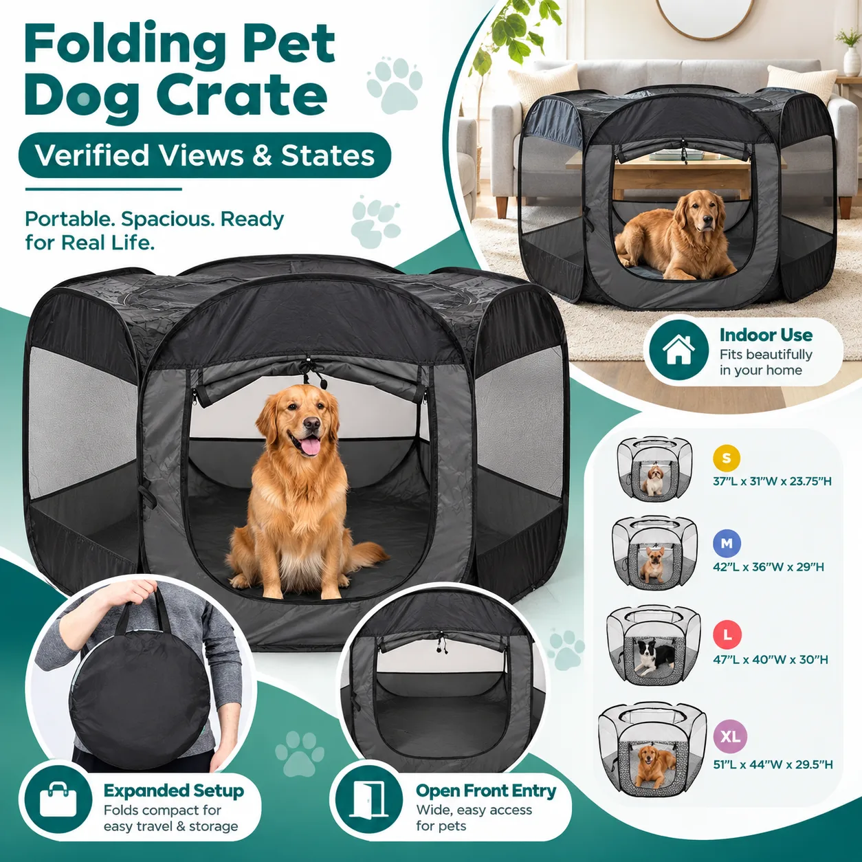 Custom Folding Pet Dog Crate thumbnail 5