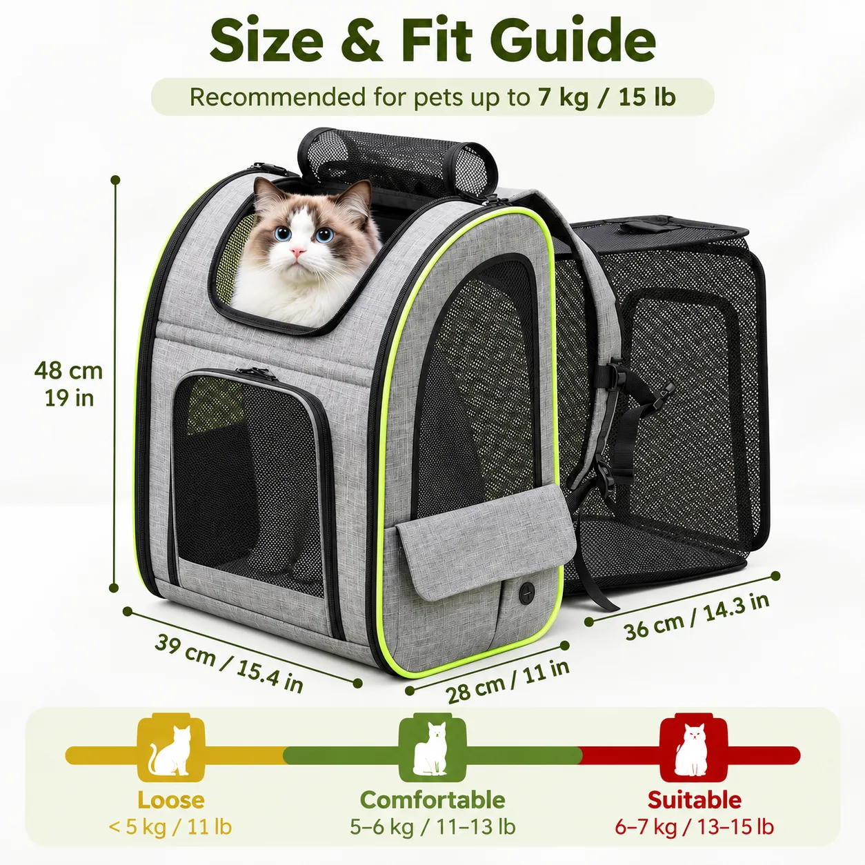 Custom Pet Carrier Backpack thumbnail 3