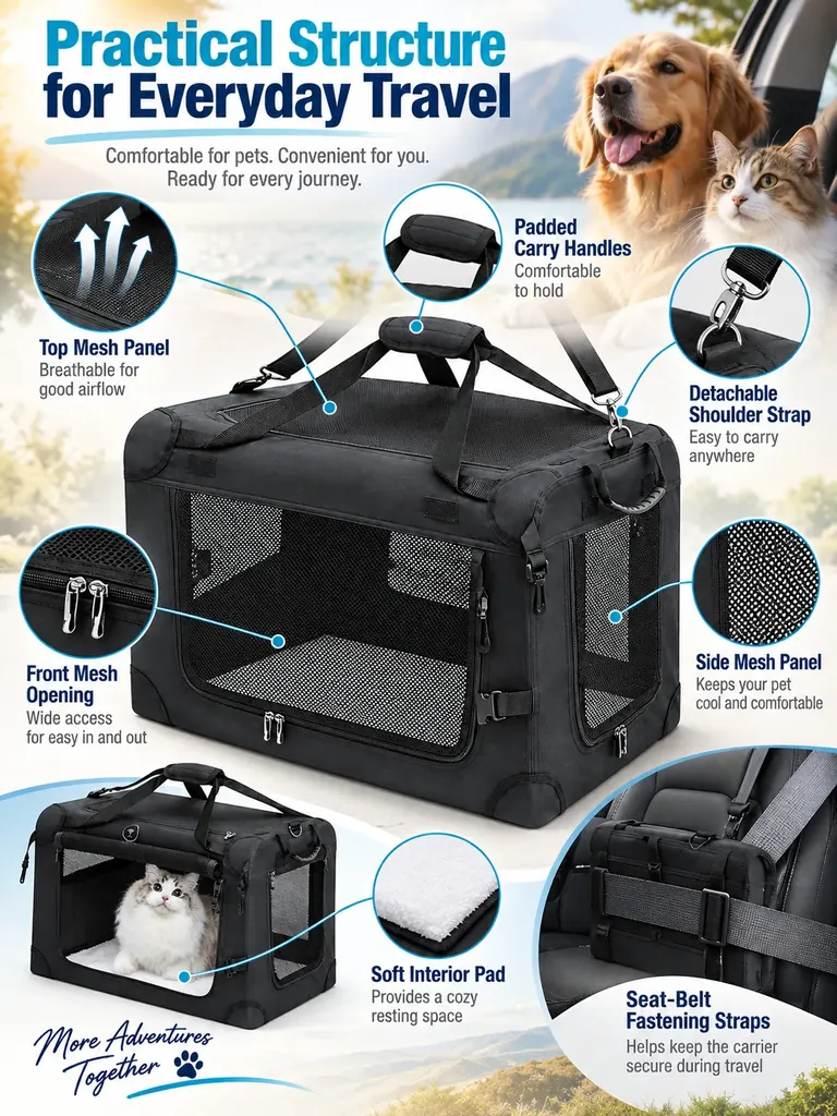 Large Soft-Sided Pet Travel Carrier Manufacturer