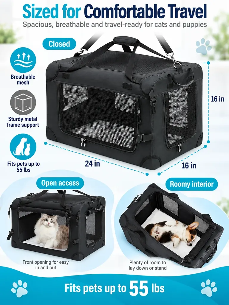 Large Soft-Sided Pet Travel Carrier Manufacturer