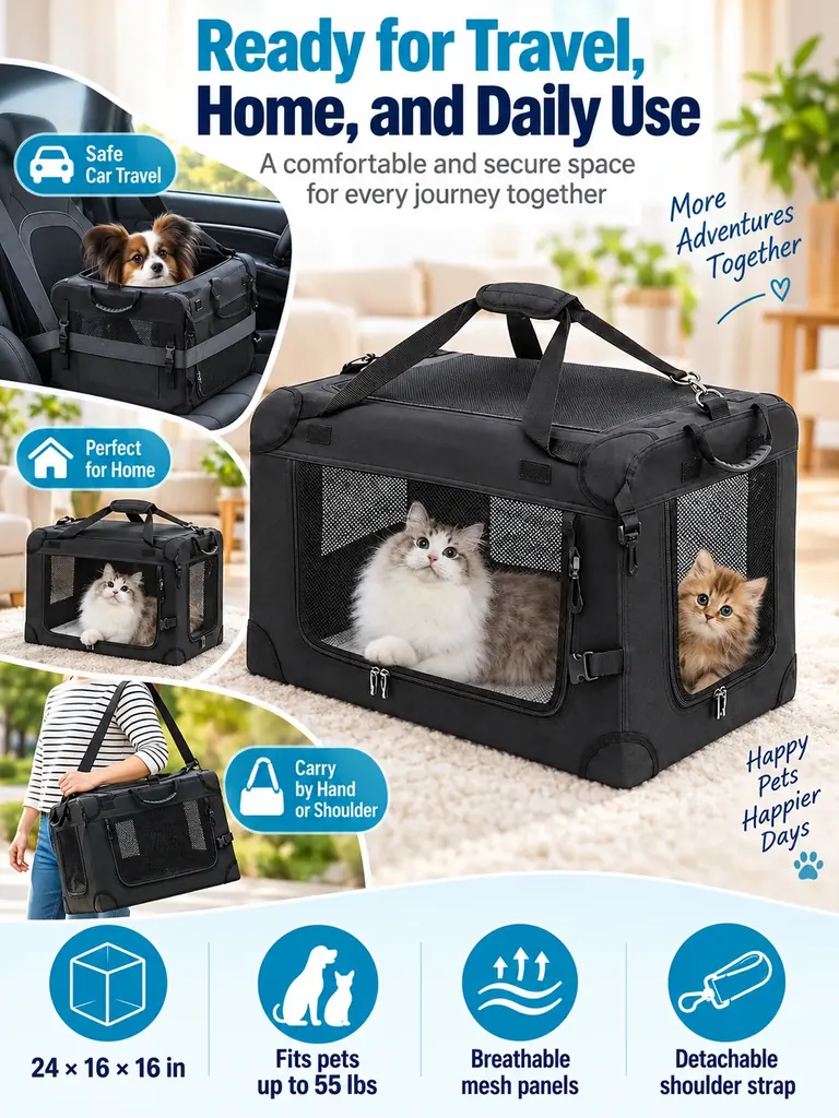 Large Soft-Sided Pet Travel Carrier Manufacturer