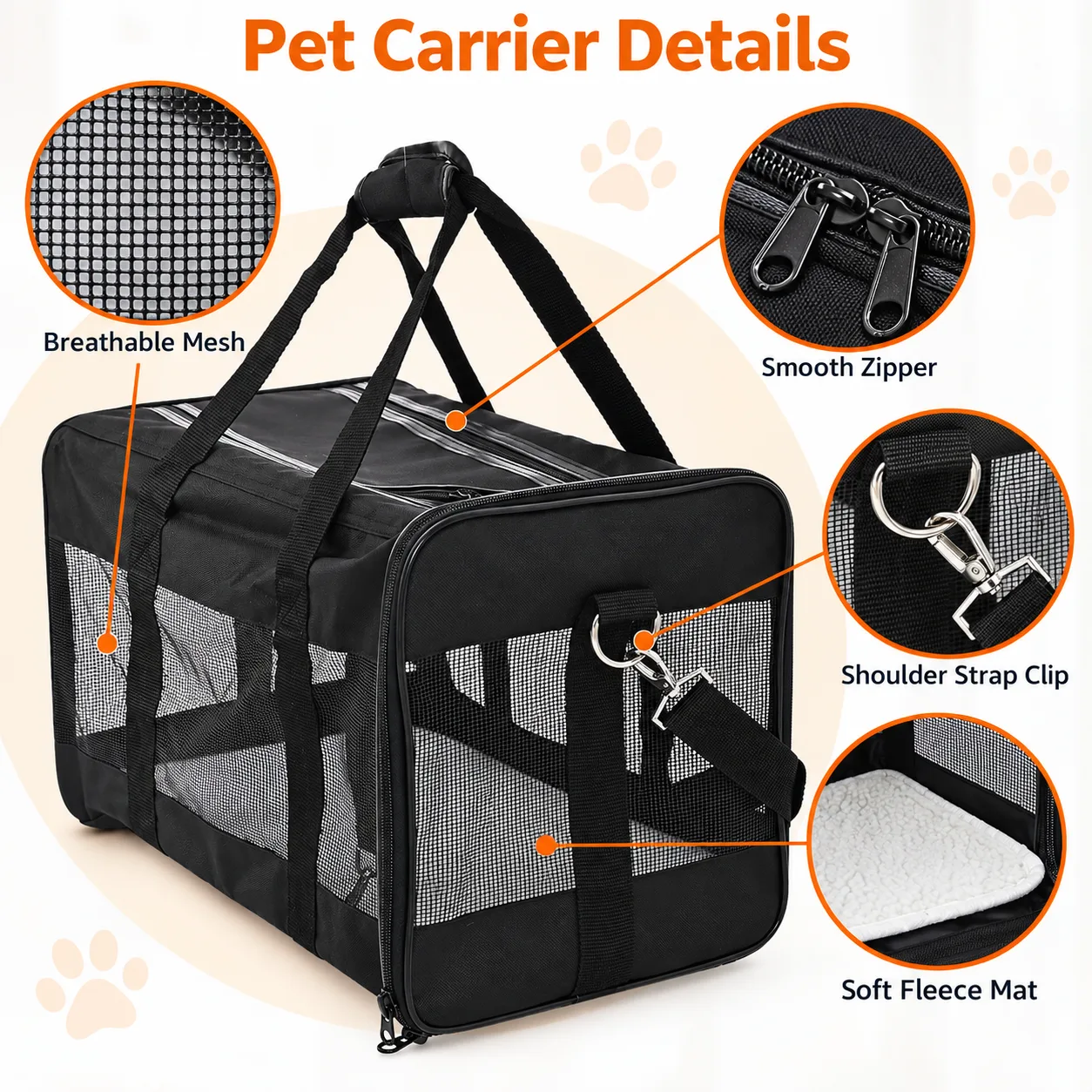 Custom Mesh Pet Carrier thumbnail 4