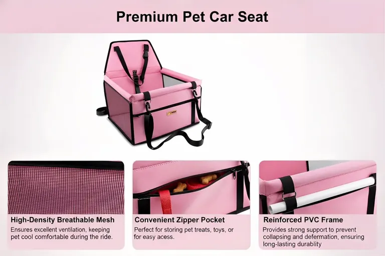 Custom Pet Car Booster Seat Manufacturer