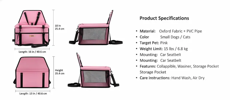 Custom Pet Car Booster Seat Manufacturer