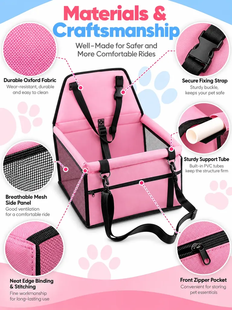 Custom Pet Car Booster Seat Manufacturer