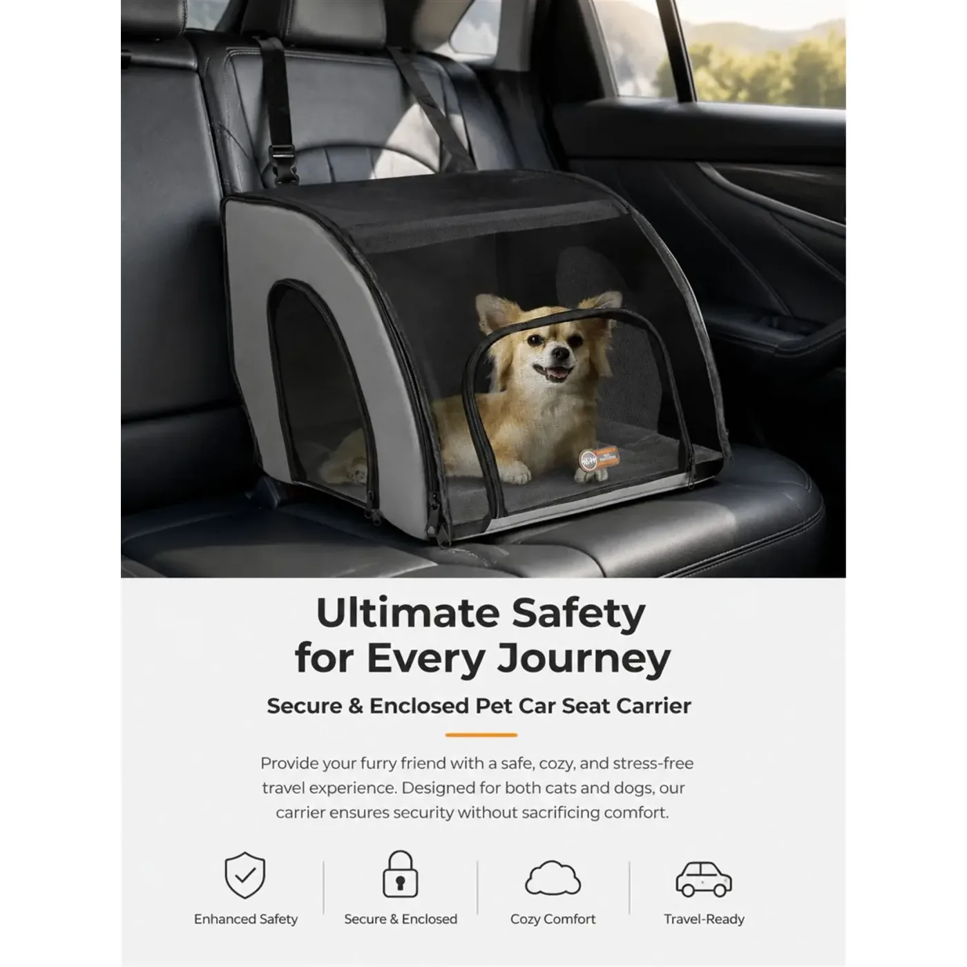 Custom Pet Car Seat Wholesale thumbnail 3