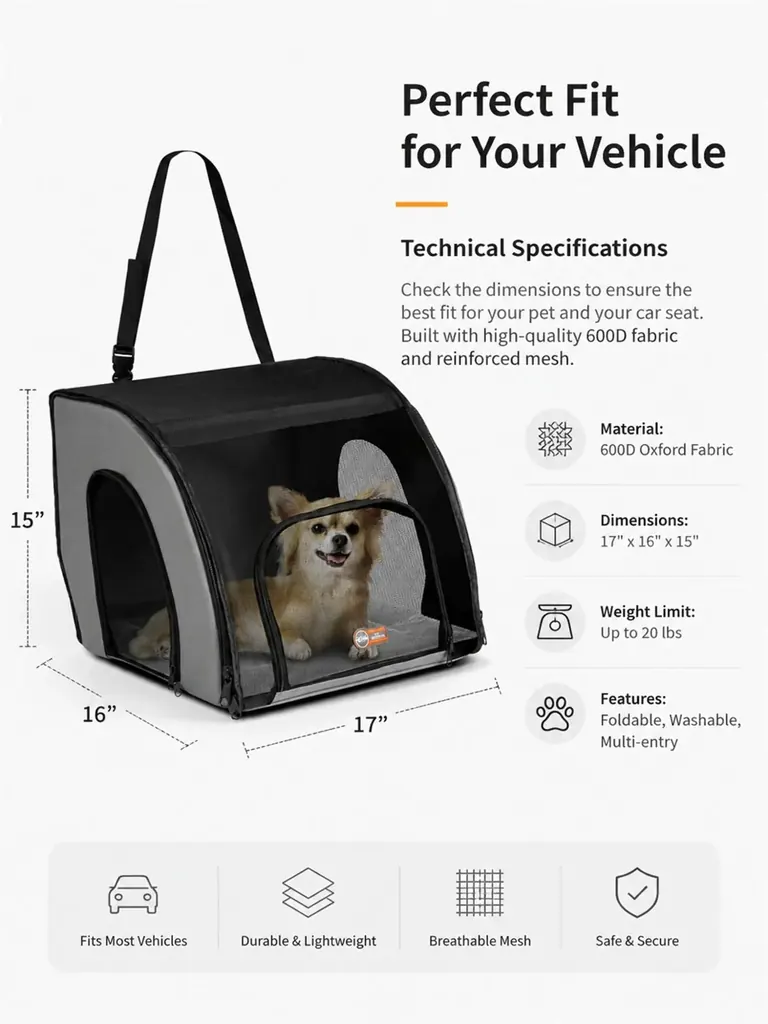 Custom Pet Car Seat Wholesale