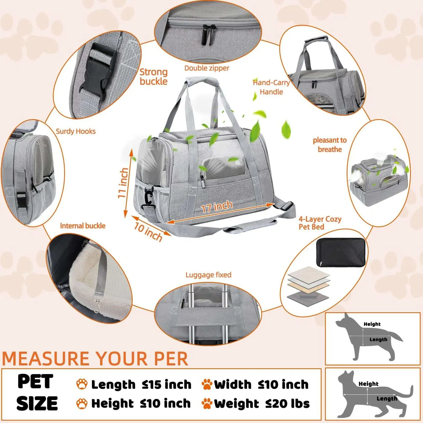 Custom Pet Carrier Bag Airline Manufacturer thumbnail 4