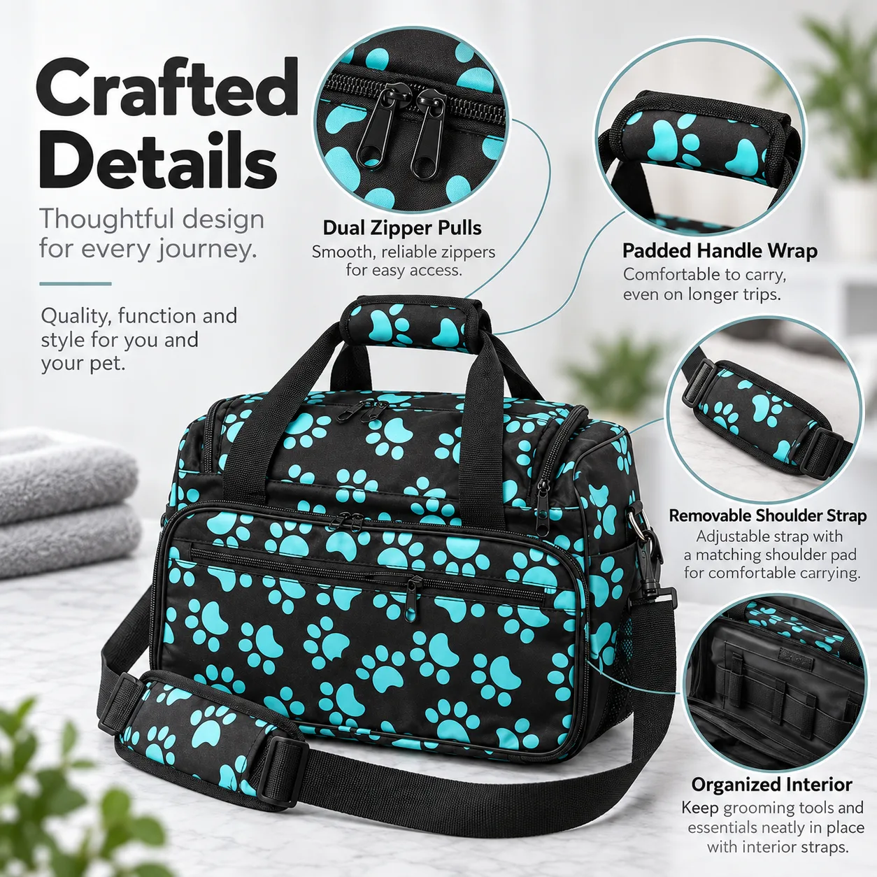 Custom Travel Tote Bag thumbnail 4