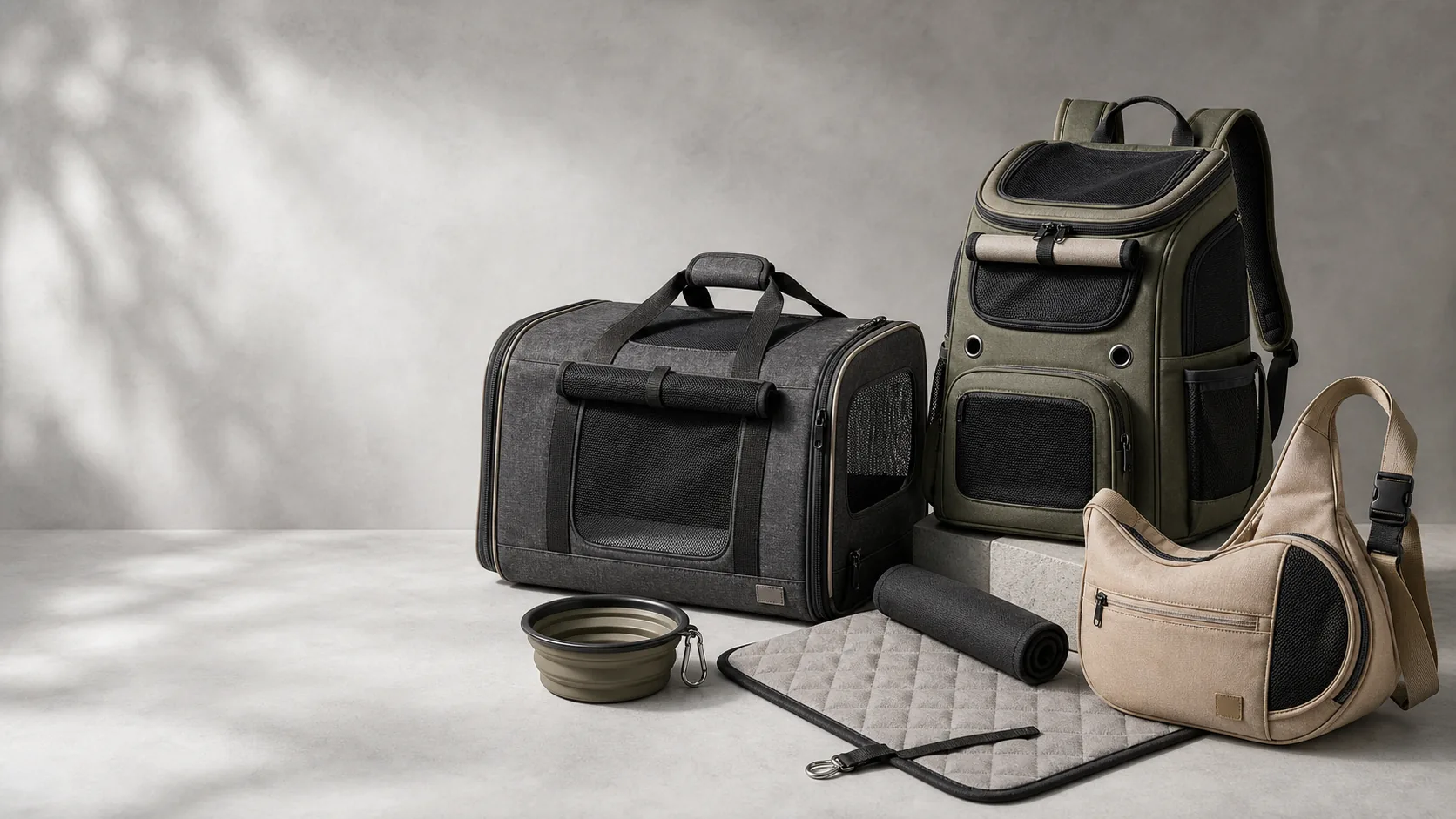 Pet bag trend examples with expandable carriers and travel bags
